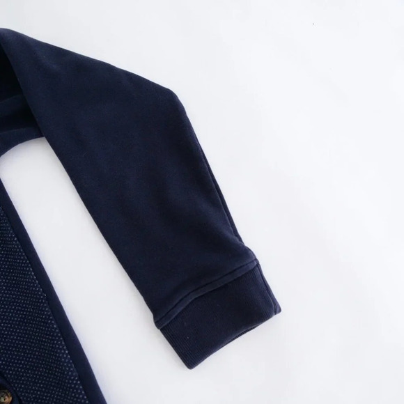 Ted Baker London Navy Cotton Blend Button Up Cardigan Sweater Size 5 - Picture 5 of 10